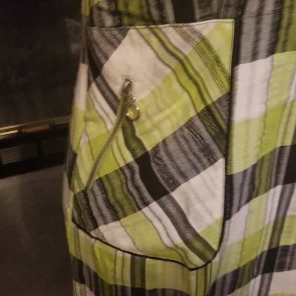 Retro Lime Plaid Dress - Picture 3 of 5